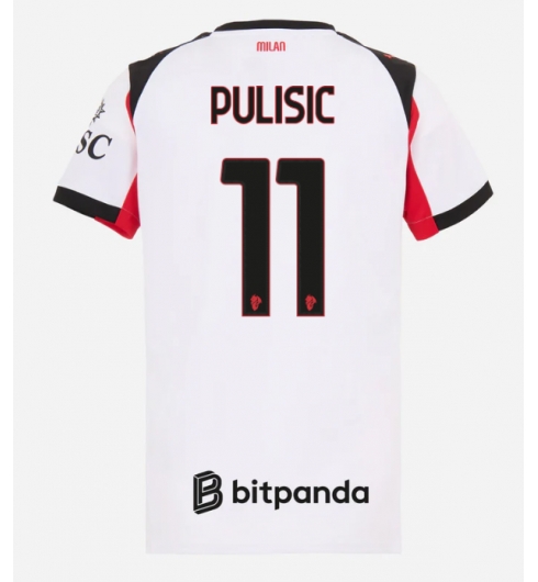 AC Milan Christian Pulisic #11 Bortatröja 2025-26 Dam Kortärmad AC Milan Christian Pulisic #11 Bortatröja 2025-26 Dam Kortärmad