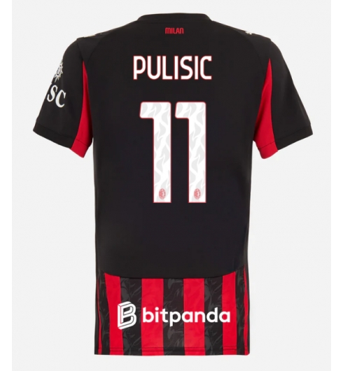 AC Milan Christian Pulisic #11 Hemmatröja 2025-26 Dam Kortärmad AC Milan Christian Pulisic #11 Hemmatröja 2025-26 Dam Kortärmad
