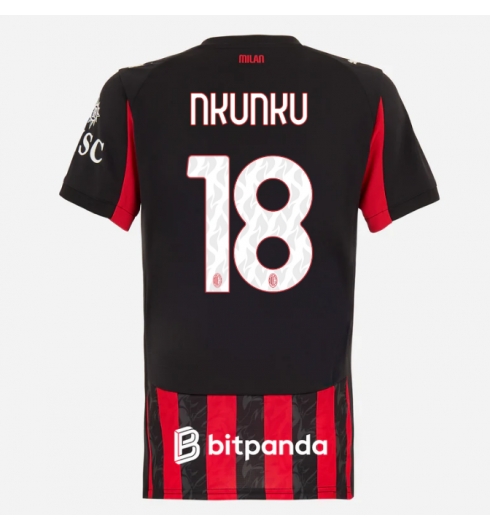 AC Milan Christopher Nkunku #18 Hemmatröja 2025-26 Dam Kortärmad AC Milan Christopher Nkunku #18 Hemmatröja 2025-26 Dam Kortärmad