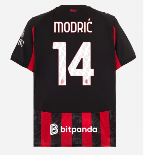 AC Milan Luka Modric #14 Hemmatröja 2025-26 Kortärmad AC Milan Luka Modric #14 Hemmatröja 2025-26 Kortärmad