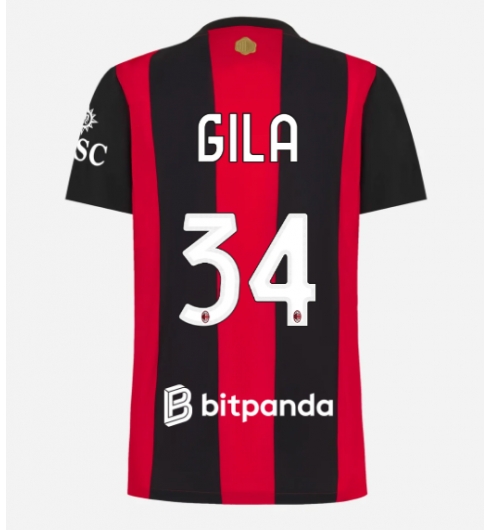 AC Milan Mario Gila #34 Hemmatröja 2026-27 Dam Kortärmad AC Milan Mario Gila #34 Hemmatröja 2026-27 Dam Kortärmad