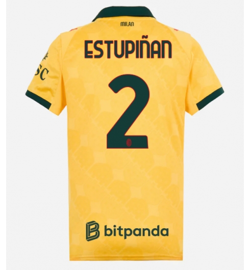 AC Milan Pervis Estupinan #2 Tredje Tröja 2025-26 Dam Kortärmad AC Milan Pervis Estupinan #2 Tredje Tröja 2025-26 Dam Kortärmad