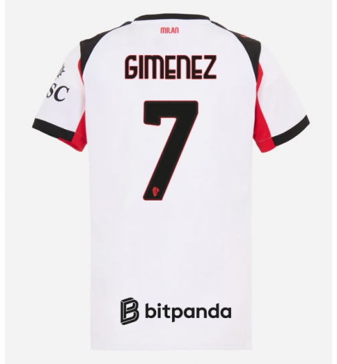 AC Milan Santiago Gimenez #7 Bortatröja 2025-26 Dam Kortärmad AC Milan Santiago Gimenez #7 Bortatröja 2025-26 Dam Kortärmad