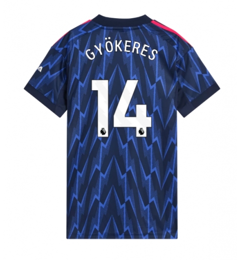 Arsenal Viktor Gyokeres #14 Bortatröja 2025-26 Dam Kortärmad Arsenal Viktor Gyokeres #14 Bortatröja 2025-26 Dam Kortärmad