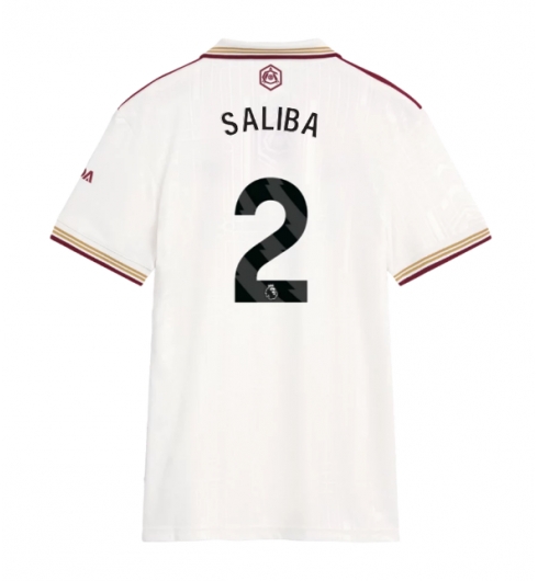 Arsenal William Saliba #2 Tredje Tröja 2025-26 Dam Kortärmad Arsenal William Saliba #2 Tredje Tröja 2025-26 Dam Kortärmad