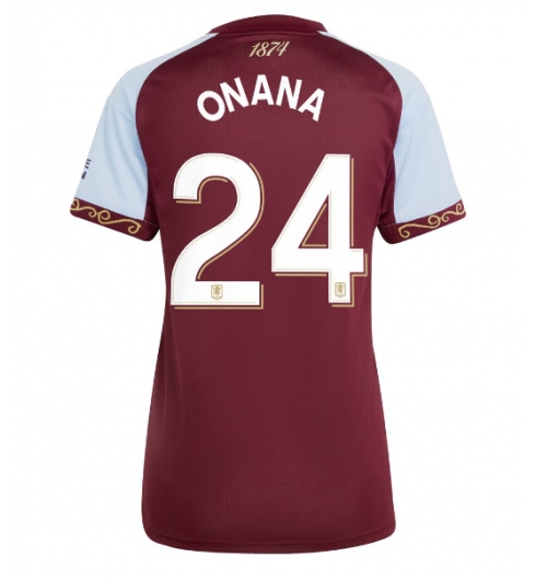 Aston Villa Amadou Onana #24 Hemmatröja 2025-26 Dam Kortärmad Aston Villa Amadou Onana #24 Hemmatröja 2025-26 Dam Kortärmad