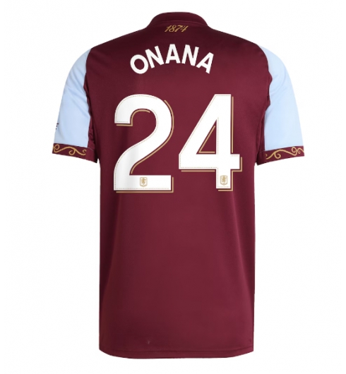 Aston Villa Amadou Onana #24 Hemmatröja 2025-26 Kortärmad Aston Villa Amadou Onana #24 Hemmatröja 2025-26 Kortärmad