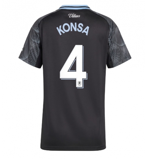 Aston Villa Ezri Konsa #4 Bortatröja 2025-26 Dam Kortärmad Aston Villa Ezri Konsa #4 Bortatröja 2025-26 Dam Kortärmad