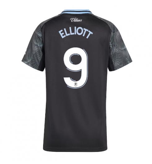 Aston Villa Harvey Elliott #9 Bortatröja 2025-26 Dam Kortärmad Aston Villa Harvey Elliott #9 Bortatröja 2025-26 Dam Kortärmad
