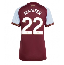 Aston Villa Ian Maatsen #22 Hemmatröja 2025-26 Dam Kortärmad