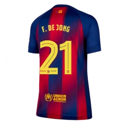 Barcelona Frenkie de Jong #21 Hemmatröja 2025-26 Dam Kortärmad