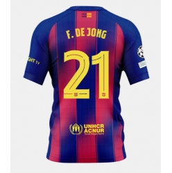 Barcelona Frenkie de Jong #21 Hemmatröja 2025-26 Kortärmad