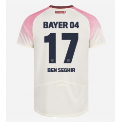Bayer Leverkusen Eliesse Ben Seghir #17 Bortatröja 2025-26 Kortärmad