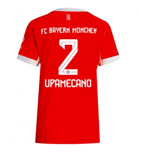Bayern Munich Dayot Upamecano #2 Hemmatröja 2025-26 Dam Kortärmad Bayern Munich Dayot Upamecano #2 Hemmatröja 2025-26 Dam Kortärmad