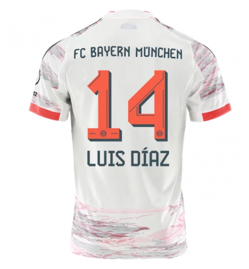 Bayern Munich Luis Diaz #14 Bortatröja 2025-26 Kortärmad Bayern Munich Luis Diaz #14 Bortatröja 2025-26 Kortärmad
