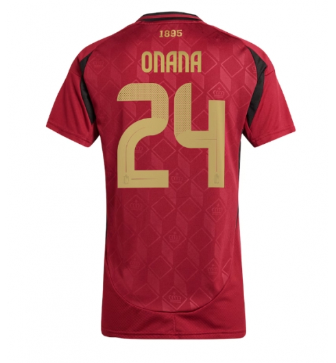 Belgien Amadou Onana #24 Hemmatröja EM 2024 Dam Kortärmad Belgien Amadou Onana #24 Hemmatröja EM 2024 Dam Kortärmad