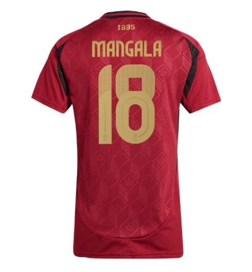 Belgien Orel Mangala #18 Hemmatröja EM 2024 Dam Kortärmad Belgien Orel Mangala #18 Hemmatröja EM 2024 Dam Kortärmad