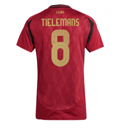 Belgien Youri Tielemans #8 Hemmatröja EM 2024 Dam Kortärmad Belgien Youri Tielemans #8 Hemmatröja EM 2024 Dam Kortärmad