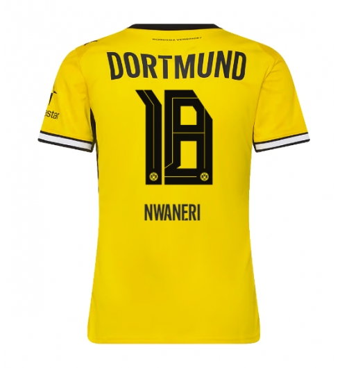 Borussia Dortmund Ethan Nwaneri #18 Hemmatröja 2026-27 Dam Kortärmad Borussia Dortmund Ethan Nwaneri #18 Hemmatröja 2026-27 Dam Kortärmad