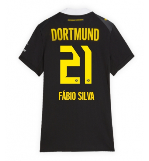 Borussia Dortmund Fabio Silva #21 Bortatröja 2026-27 Dam Kortärmad Borussia Dortmund Fabio Silva #21 Bortatröja 2026-27 Dam Kortärmad