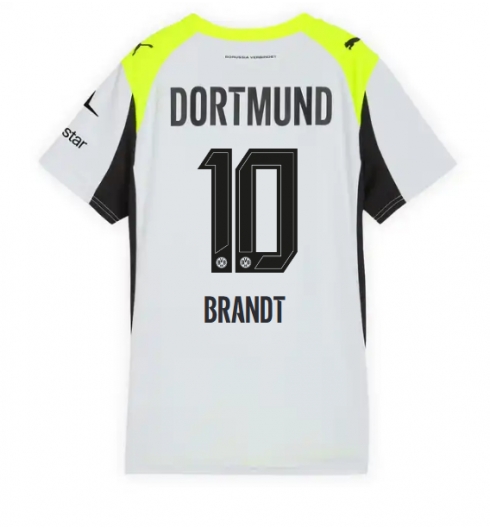 Borussia Dortmund Julian Brandt #10 Bortatröja 2025-26 Dam Kortärmad Borussia Dortmund Julian Brandt #10 Bortatröja 2025-26 Dam Kortärmad