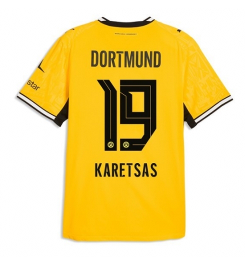 Borussia Dortmund Konstantinos Karetsas #19 Hemmatröja 2026-27 Kortärmad Borussia Dortmund Konstantinos Karetsas #19 Hemmatröja 2026-27 Kortärmad