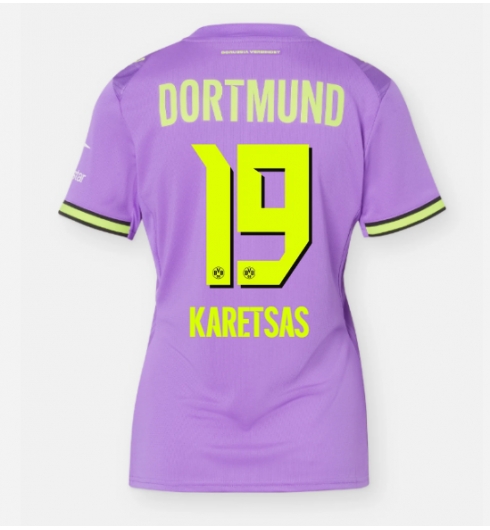 Borussia Dortmund Konstantinos Karetsas #19 Tredje Tröja 2026-27 Dam Kortärmad Borussia Dortmund Konstantinos Karetsas #19 Tredje Tröja 2026-27 Dam Kortärmad