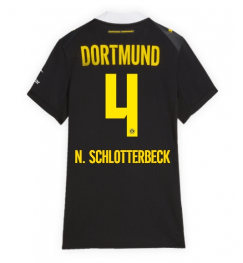 Borussia Dortmund Nico Schlotterbeck #4 Bortatröja 2026-27 Dam Kortärmad Borussia Dortmund Nico Schlotterbeck #4 Bortatröja 2026-27 Dam Kortärmad