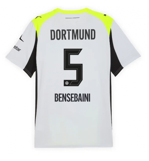 Borussia Dortmund Ramy Bensebaini #5 Bortatröja 2025-26 Kortärmad Borussia Dortmund Ramy Bensebaini #5 Bortatröja 2025-26 Kortärmad