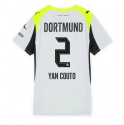 Borussia Dortmund Yan Couto #2 Bortatröja 2025-26 Dam Kortärmad