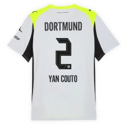 Borussia Dortmund Yan Couto #2 Bortatröja 2025-26 Kortärmad