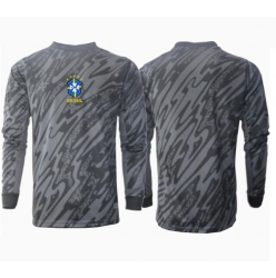 Brasilien Målvakt Bortatröja Copa America 2024 Långärmad