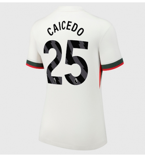 Chelsea Moises Caicedo #25 Bortatröja 2025-26 Dam Kortärmad Chelsea Moises Caicedo #25 Bortatröja 2025-26 Dam Kortärmad