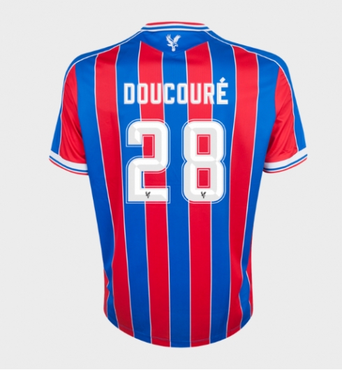 Crystal Palace Cheick Doucoure #28 Hemmatröja 2025-26 Kortärmad Crystal Palace Cheick Doucoure #28 Hemmatröja 2025-26 Kortärmad