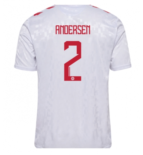 Danmark Joachim Andersen #2 Bortatröja EM 2024 Kortärmad Danmark Joachim Andersen #2 Bortatröja EM 2024 Kortärmad