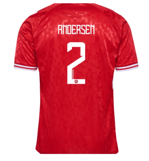Danmark Joachim Andersen #2 Hemmatröja EM 2024 Kortärmad Danmark Joachim Andersen #2 Hemmatröja EM 2024 Kortärmad