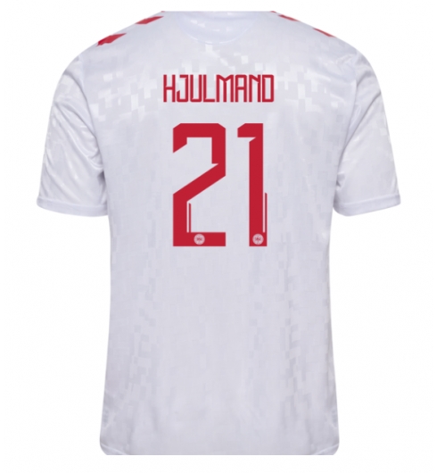 Danmark Morten Hjulmand #21 Bortatröja EM 2024 Kortärmad Danmark Morten Hjulmand #21 Bortatröja EM 2024 Kortärmad