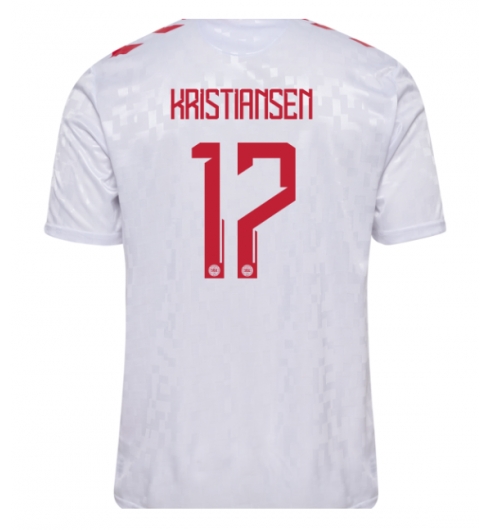 Danmark Victor Kristiansen #17 Bortatröja EM 2024 Kortärmad Danmark Victor Kristiansen #17 Bortatröja EM 2024 Kortärmad