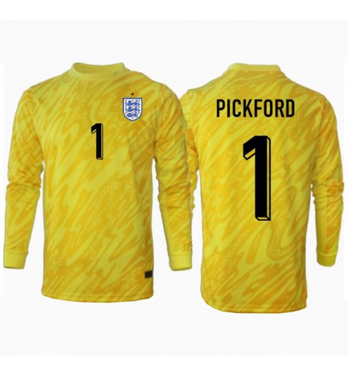 England Jordan Pickford #1 Målvakt Bortatröja EM 2024 Långärmad England Jordan Pickford #1 Målvakt Bortatröja EM 2024 Långärmad