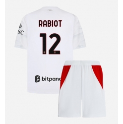 Fotbollsset Barn AC Milan Adrien Rabiot #12 Bortatröja 2026-27 Mini-Kit Kortärmad (+ korta byxor)