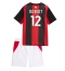 Fotbollsset Barn AC Milan Adrien Rabiot #12 Hemmatröja 2026-27 Mini-Kit Kortärmad (+ korta byxor)
