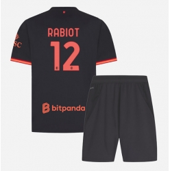 Fotbollsset Barn AC Milan Adrien Rabiot #12 Tredje Tröja 2026-27 Mini-Kit Kortärmad (+ korta byxor)