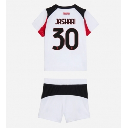 Fotbollsset Barn AC Milan Ardon Jashari #30 Bortatröja 2025-26 Mini-Kit Kortärmad (+ korta byxor)