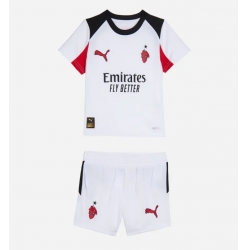 Fotbollsset Barn AC Milan Bortatröja 2025-26 Mini-Kit Kortärmad (+ korta byxor)