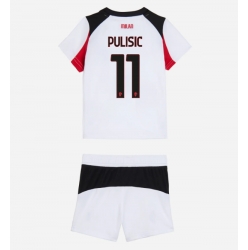 Fotbollsset Barn AC Milan Christian Pulisic #11 Bortatröja 2025-26 Mini-Kit Kortärmad (+ korta byxor)