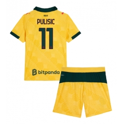 Fotbollsset Barn AC Milan Christian Pulisic #11 Tredje Tröja 2025-26 Mini-Kit Kortärmad (+ korta byxor)