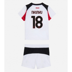 Fotbollsset Barn AC Milan Christopher Nkunku #18 Bortatröja 2025-26 Mini-Kit Kortärmad (+ korta byxor)