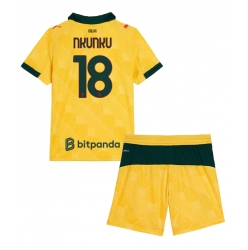 Fotbollsset Barn AC Milan Christopher Nkunku #18 Tredje Tröja 2025-26 Mini-Kit Kortärmad (+ korta byxor)