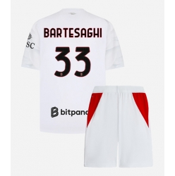 Fotbollsset Barn AC Milan Davide Bartesaghi #33 Bortatröja 2026-27 Mini-Kit Kortärmad (+ korta byxor)