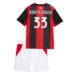 Fotbollsset Barn AC Milan Davide Bartesaghi #33 Hemmatröja 2026-27 Mini-Kit Kortärmad (+ korta byxor)